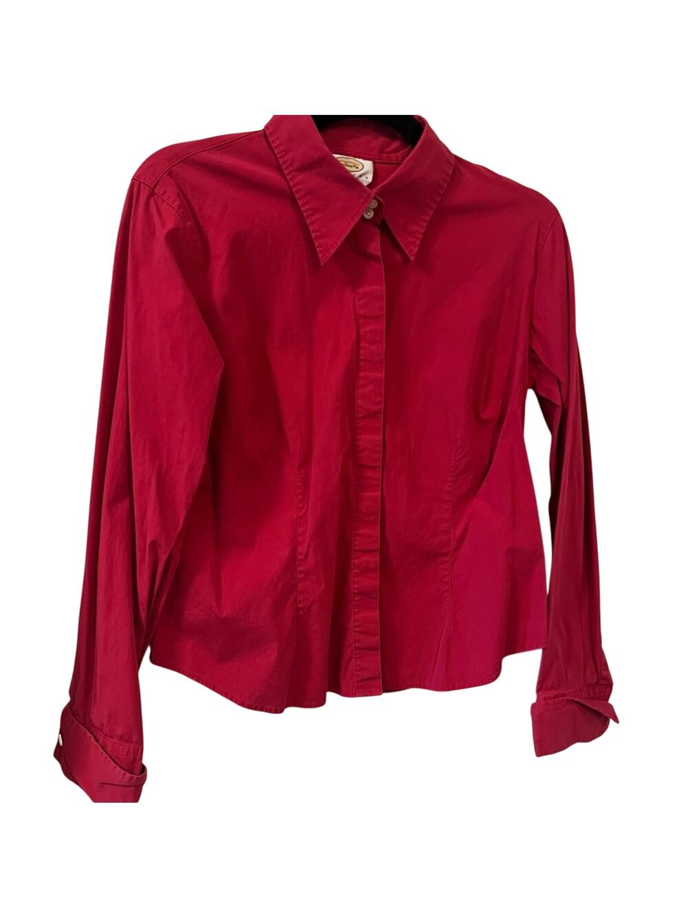 Talbots French Cuff Button Down Size 12 Petite Pink